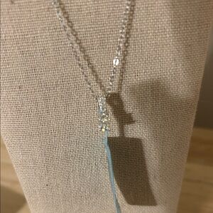 0.22 ct Moissanite VVSD color. With sterling silver chain. 16”-18”.